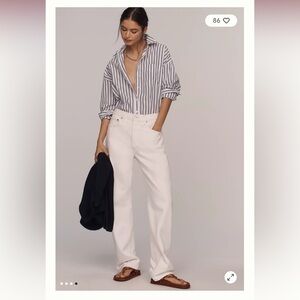 AGOLDE Kelly High-Rise Straight-Leg Jeans in Milkshake